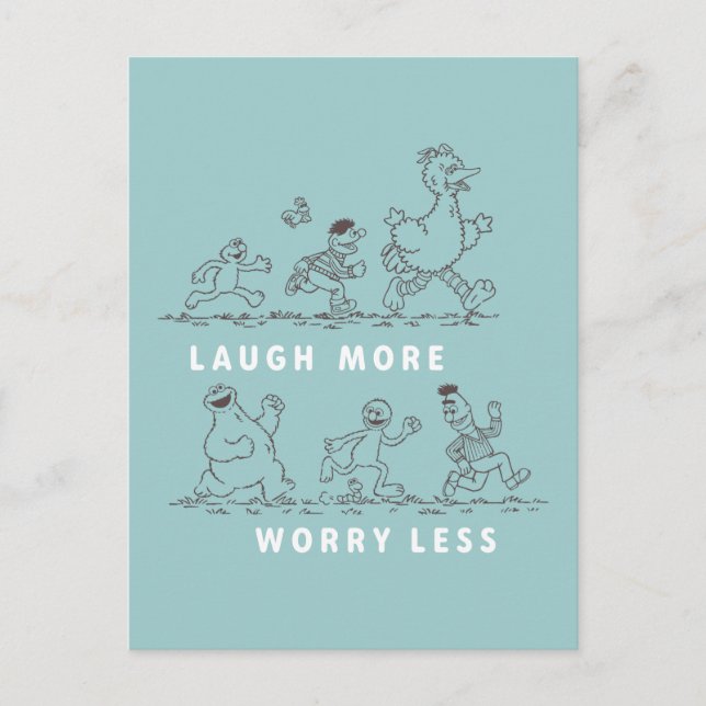 Sesame Street | Laugh More Worry Less Postcard (Front)