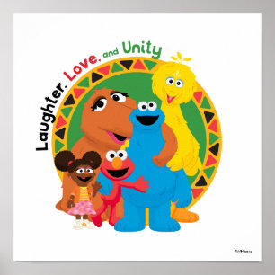 Sesame Street Laughter, Love, & Unity Poster