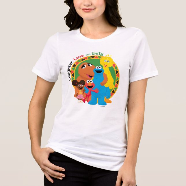 Sesame Street | Laughter, Love, & Unity Tri-Blend Shirt (Front)