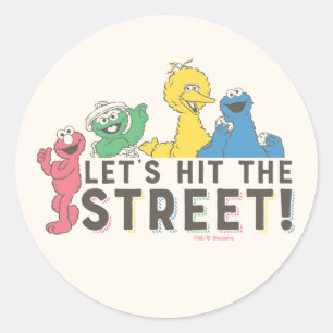 Sesame Street Let's Hit the Street! Classic Round Sticker