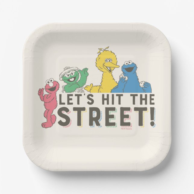 Sesame Street | Let's Hit the Street! Paper Plate (Front)