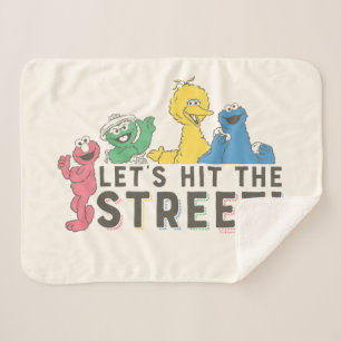 Sesame Street Let's Hit the Street! Sherpa Blanket