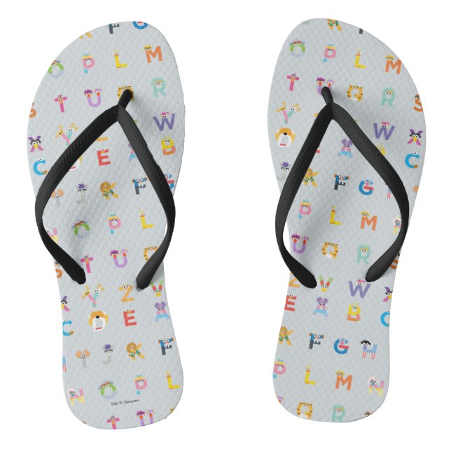 Sesame Street | Letters of the Alphabet Flip Flops (Footbed)
