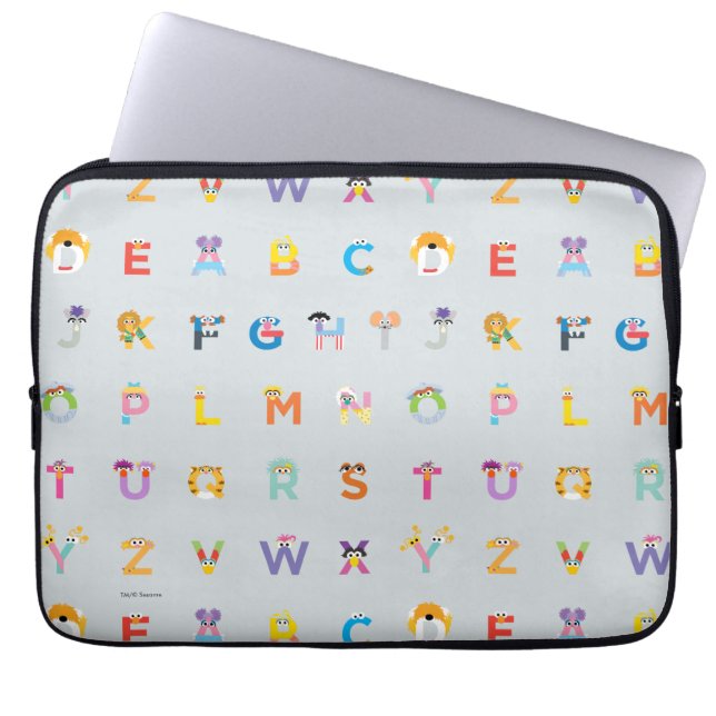 Sesame Street | Letters of the Alphabet Laptop Sleeve (Front)
