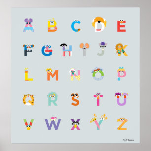 Sesame Street Letters of the Alphabet Poster