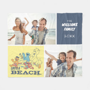 Sesame Street Life's A Beach Personalise Fleece Blanket