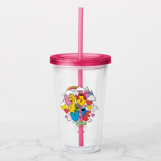 Sesame Street | Love Acrylic Tumbler (Front)