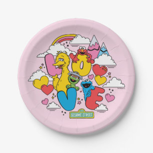 Sesame Street   Love Paper Plate