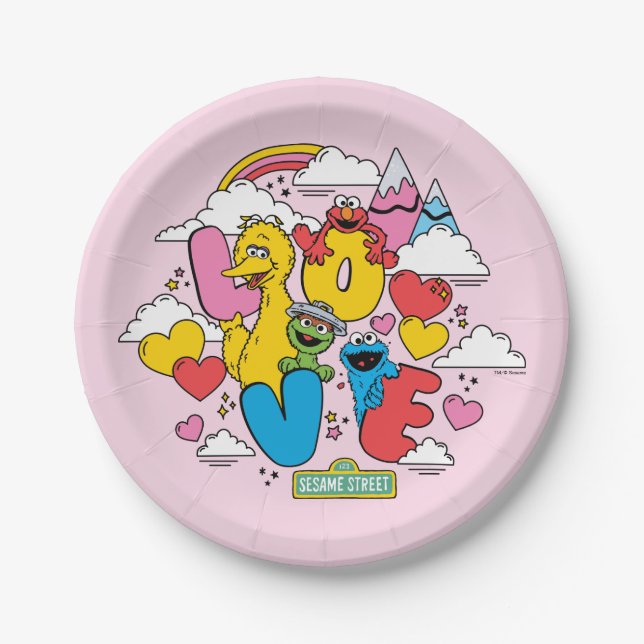Sesame Street | Love Paper Plate (Front)