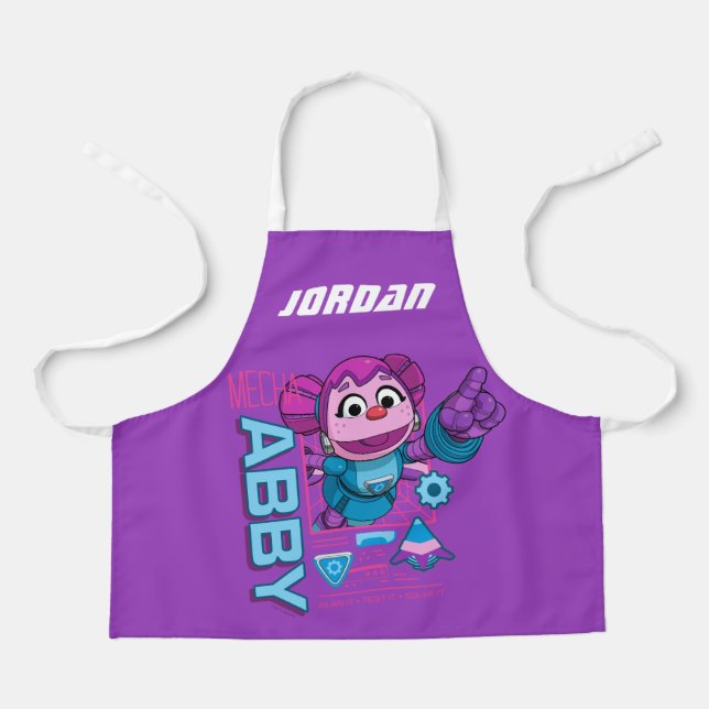 Sesame Street | Mecha Builders Abby | Add Name Apron (Front)