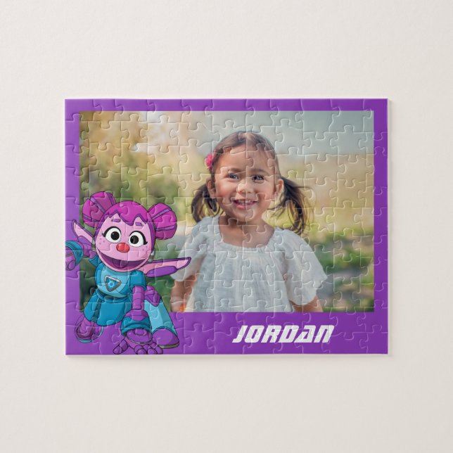 Sesame Street | Mecha Builders Abby | Add Name Jigsaw Puzzle (Horizontal)