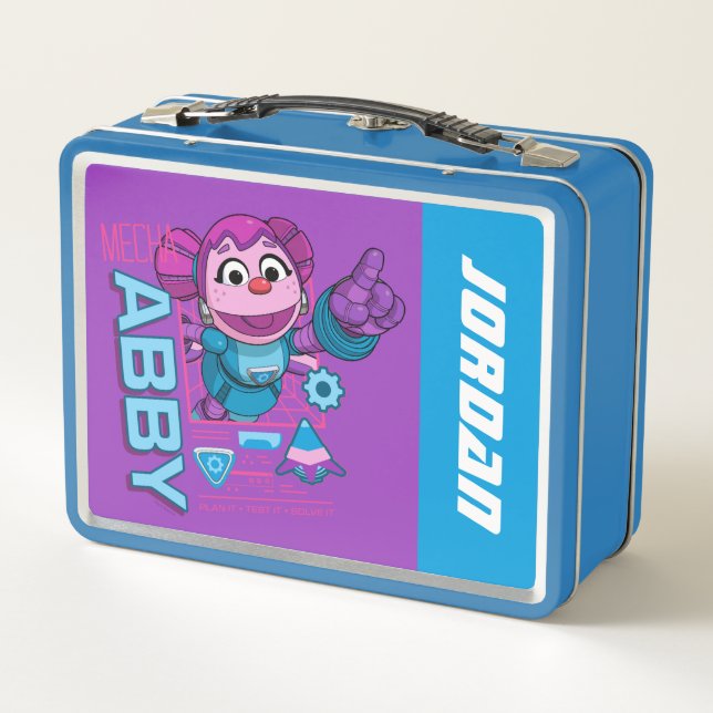 Sesame Street | Mecha Builders Abby | Add Name Metal Lunch Box (Back)