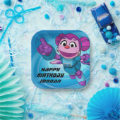 Sesame Street | Mecha Builders Abby | Add Name Paper Plate (Party)