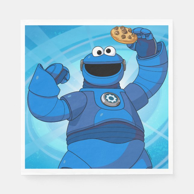 Sesame Street | Mecha Builders Cookie Monster Napkin (Front)