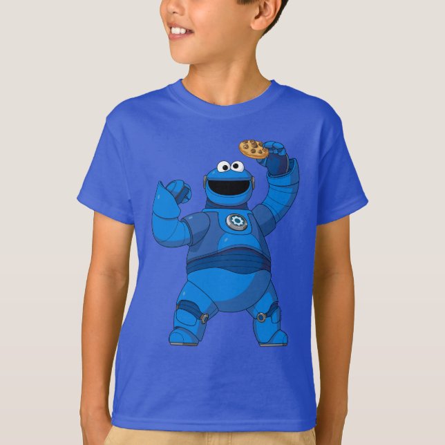 Sesame Street | Mecha Builders Cookie Monster T-Shirt (Front)