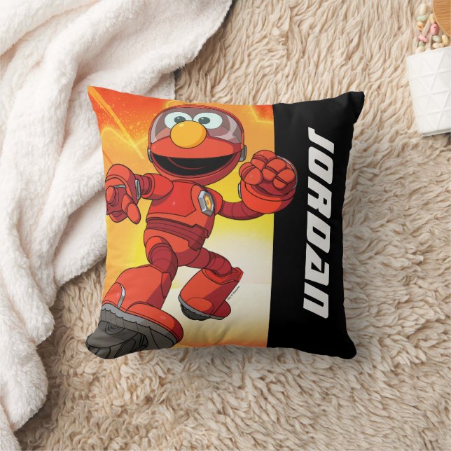 Sesame Street | Mecha Builders Elmo | Add Name Cushion (Blanket)