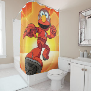 Sesame Street   Mecha Builders Elmo In Action Shower Curtain