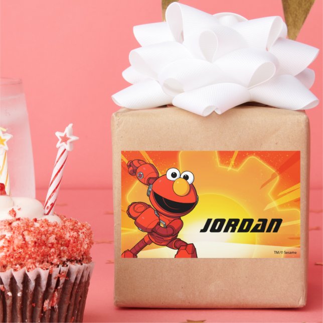 Sesame Street | Mecha Builders Elmo Rectangular Sticker (Party)