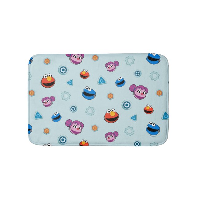 Sesame Street | Mecha Builders Faces Pattern Bath Mat (Front)