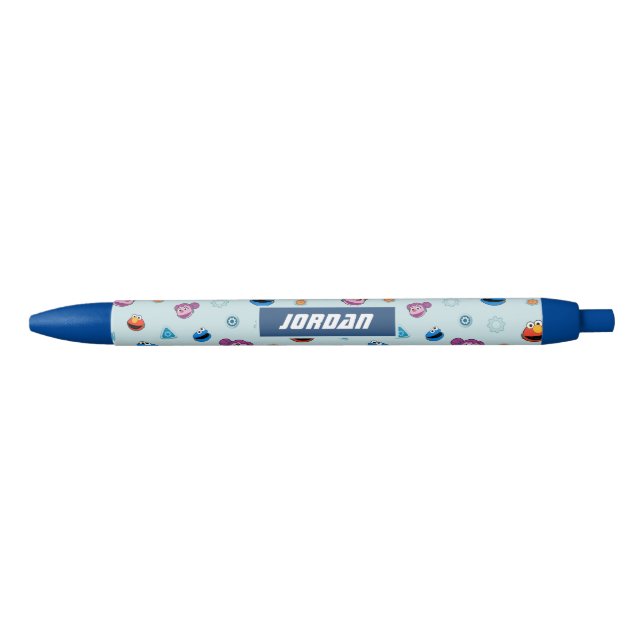 Sesame Street | Mecha Builders Faces Pattern Blue Ink Pen (Front)