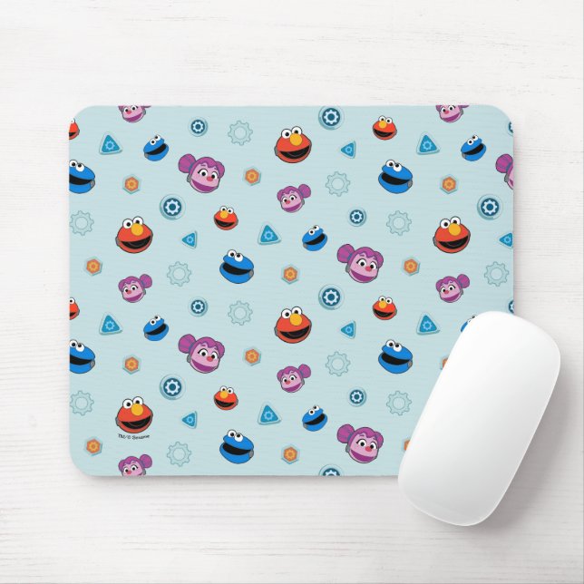 Sesame Street | Mecha Builders Faces Pattern Mouse Mat (With Mouse)