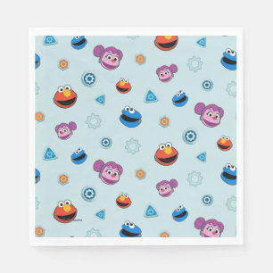 Sesame Street   Mecha Builders Faces Pattern Napkin