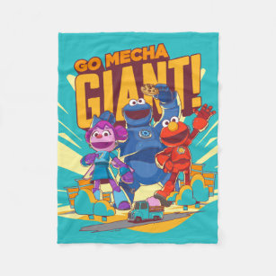 Sesame Street   Mecha Builders Go Mecha Giant! Fleece Blanket
