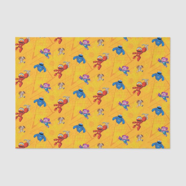 Sesame Street | Mecha Builders Pattern Tissue Paper (Front)