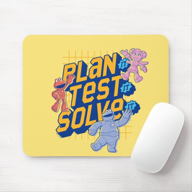 Sesame Street | Mecha Builders Plan Test Solve Mouse Mat (With Mouse)
