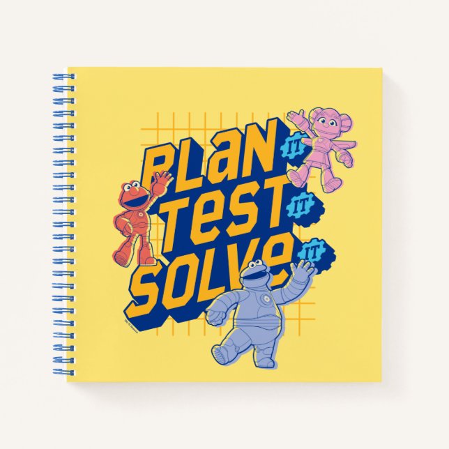 Sesame Street | Mecha Builders Plan Test Solve Notebook (Front)