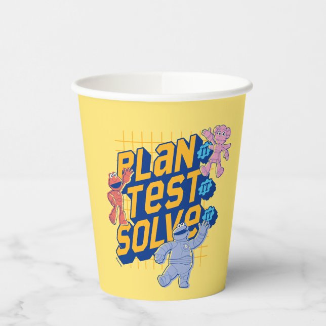 Sesame Street | Mecha Builders Plan Test Solve Paper Cups (Left)