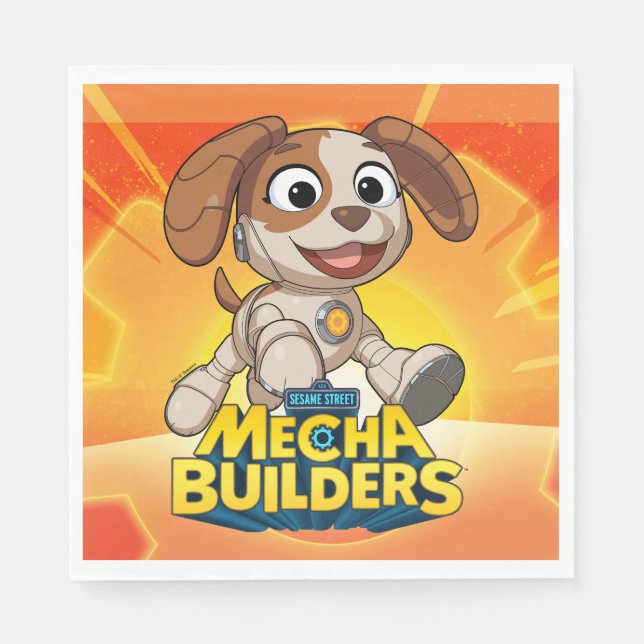 Sesame Street | Mecha Builders Tango In Action Napkin (Front)