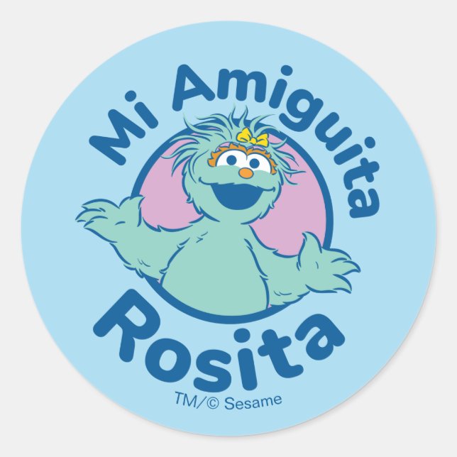 Sesame Street | Mi Amiguita Rosita Classic Round Sticker (Front)