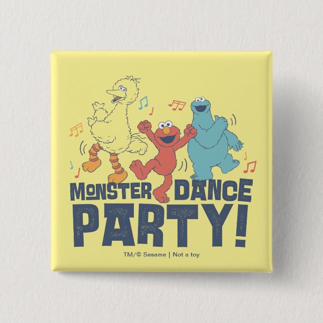 Sesame Street | Monster Dance Party 15 Cm Square Badge (Front)