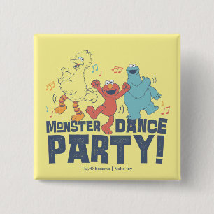 Sesame Street Monster Dance Party 15 Cm Square Badge