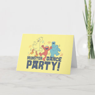 Sesame Street Monster Dance Party Card