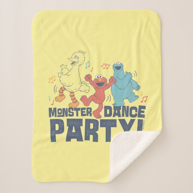 Sesame Street | Monster Dance Party Sherpa Blanket (Front)