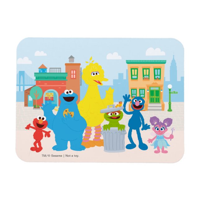 Sesame Street | Neighbourhood Scene Magnet (Horizontal)
