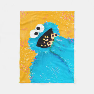 Sesame Street   Nom Nom Cookie Monster Fleece Blanket
