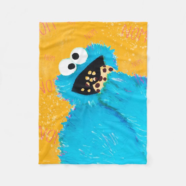 Sesame Street | Nom Nom Cookie Monster Fleece Blanket (Front)