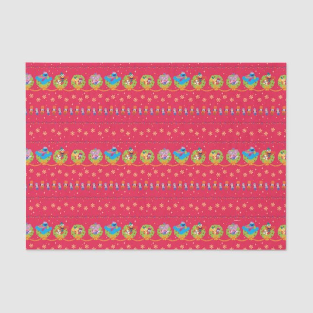 Sesame Street Nutcracker Holiday Pattern Tissue Paper (Front)