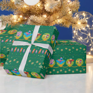 Sesame Street Nutcracker Holiday Pattern Wrapping Paper