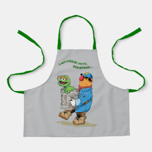 Sesame Street Oscar & Bruno the Garbage Man Apron