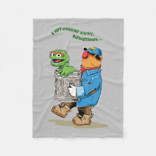 Sesame Street   Oscar & Bruno the Garbage Man Fleece Blanket