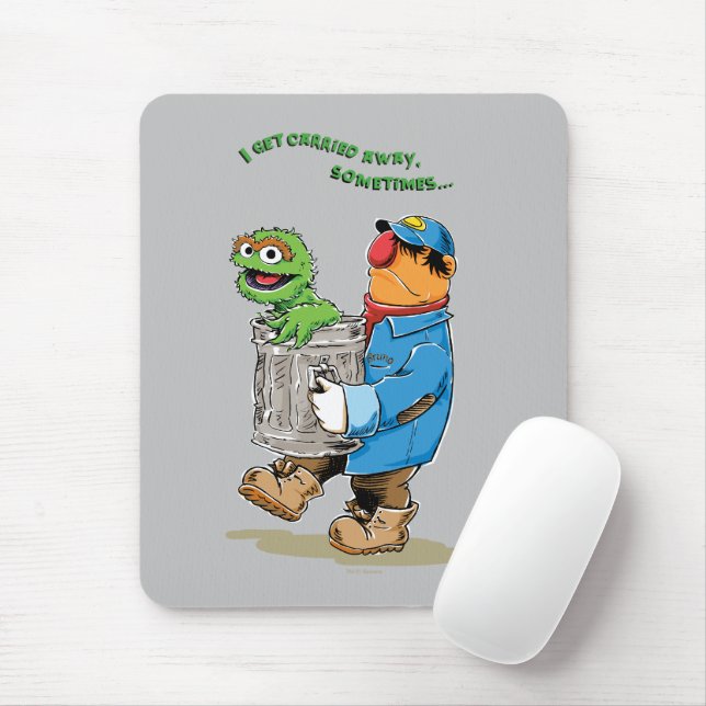 Sesame Street | Oscar & Bruno the Garbage Man Mouse Mat (With Mouse)