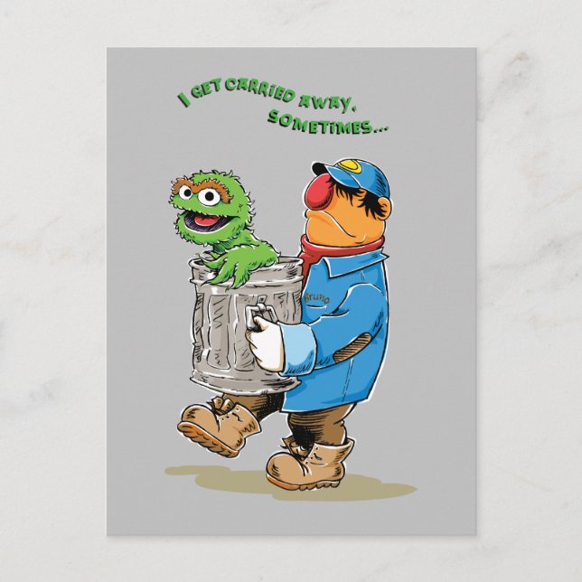Sesame Street | Oscar & Bruno the Garbage Man Postcard (Front)