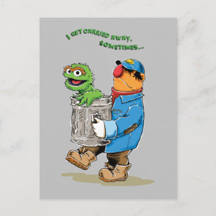 Sesame Street   Oscar & Bruno the Garbage Man Postcard