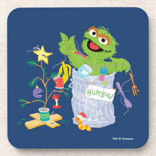 Sesame Street Oscar - Christmas Tree Coaster