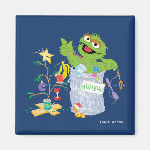 Sesame Street Oscar - Christmas Tree Magnet