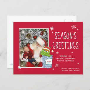 Sesame Street Oscar Season's Greetings - Photo Holiday Postcard